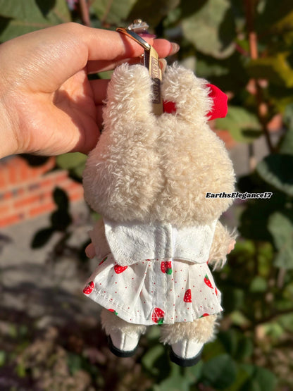 Handmade Labubu Outfit Strawberry Dress Set | Labubu Clothes, Accessories & Shoes | Custom Doll Fashion | Labubu OOTD|Labubu Dresses Gift