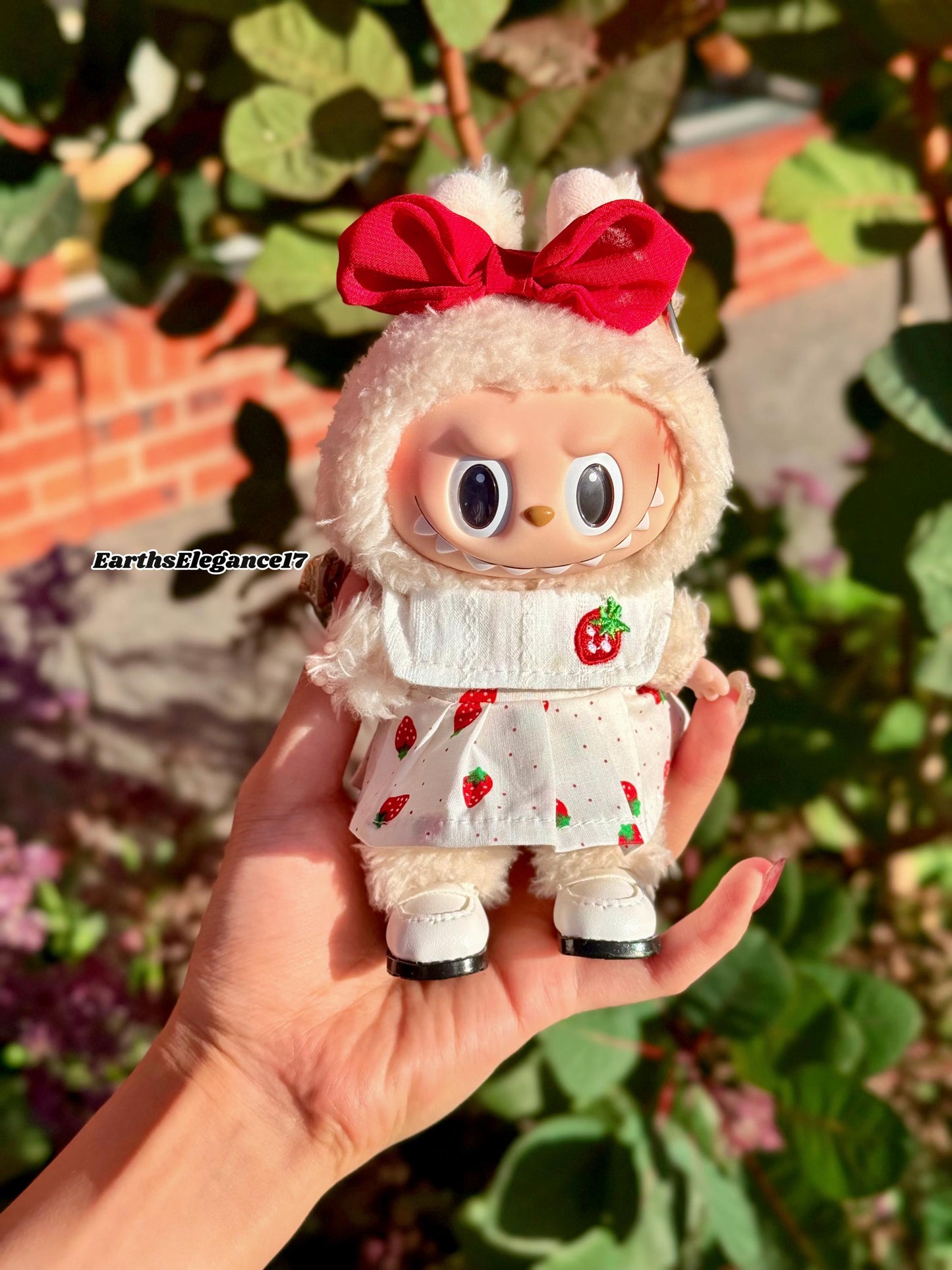 Handmade Labubu Outfit Strawberry Dress Set | Labubu Clothes, Accessories & Shoes | Custom Doll Fashion | Labubu OOTD|Labubu Dresses Gift
