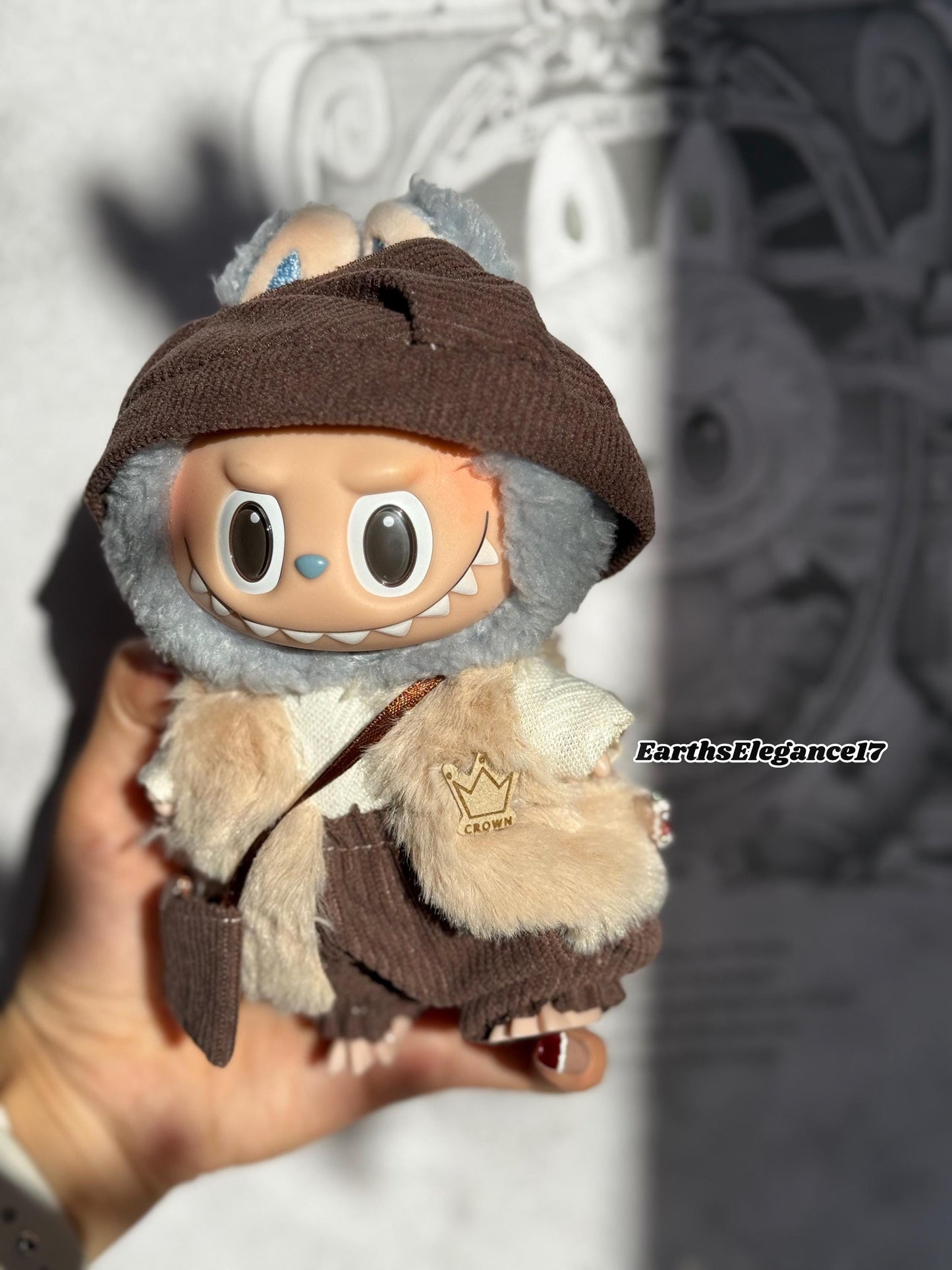 Handmade Labubu Doll Clothes - 5-Piece "Woodland Royalty Set" Outfit with Beret Hat|Kawaii Labubu Outfits| Labubu Dress - 17cm Doll Gift
