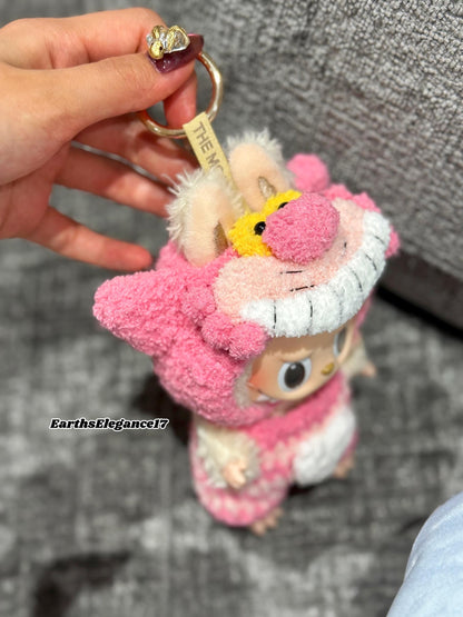 Handmade Crochet Alice In Wonderland Cheshire Cat Outfit for Macaron Labubu|Crochet Macaron Labubu Clothes | Kawaii Gift For Labubu Lovers