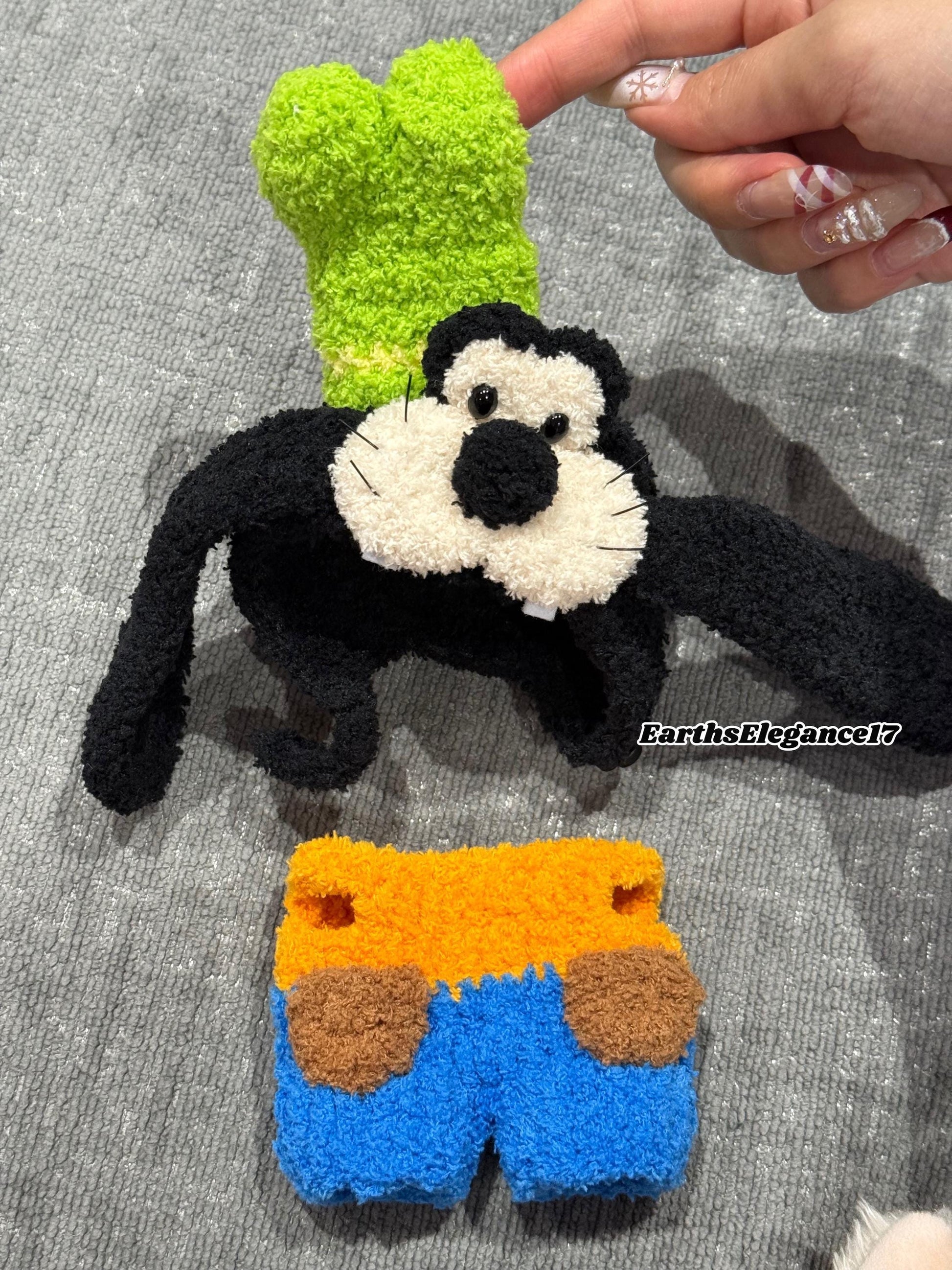 Handmade Crochet Goofy & Pluto Crochet Labubu Outfit | Crochet Macaron Labubu Clothes | Kawaii Gift For Labubu Lovers|Clothes for 17cm Dolls