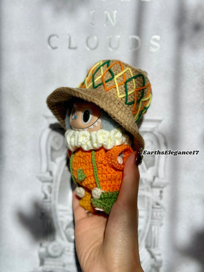 Handmade Crochet Labubu Duke Outfit – Royal Doll Clothes with Hat, Collar & Bodysuit | Cute Labubu Accessories for Collectors|Labubu Clothes