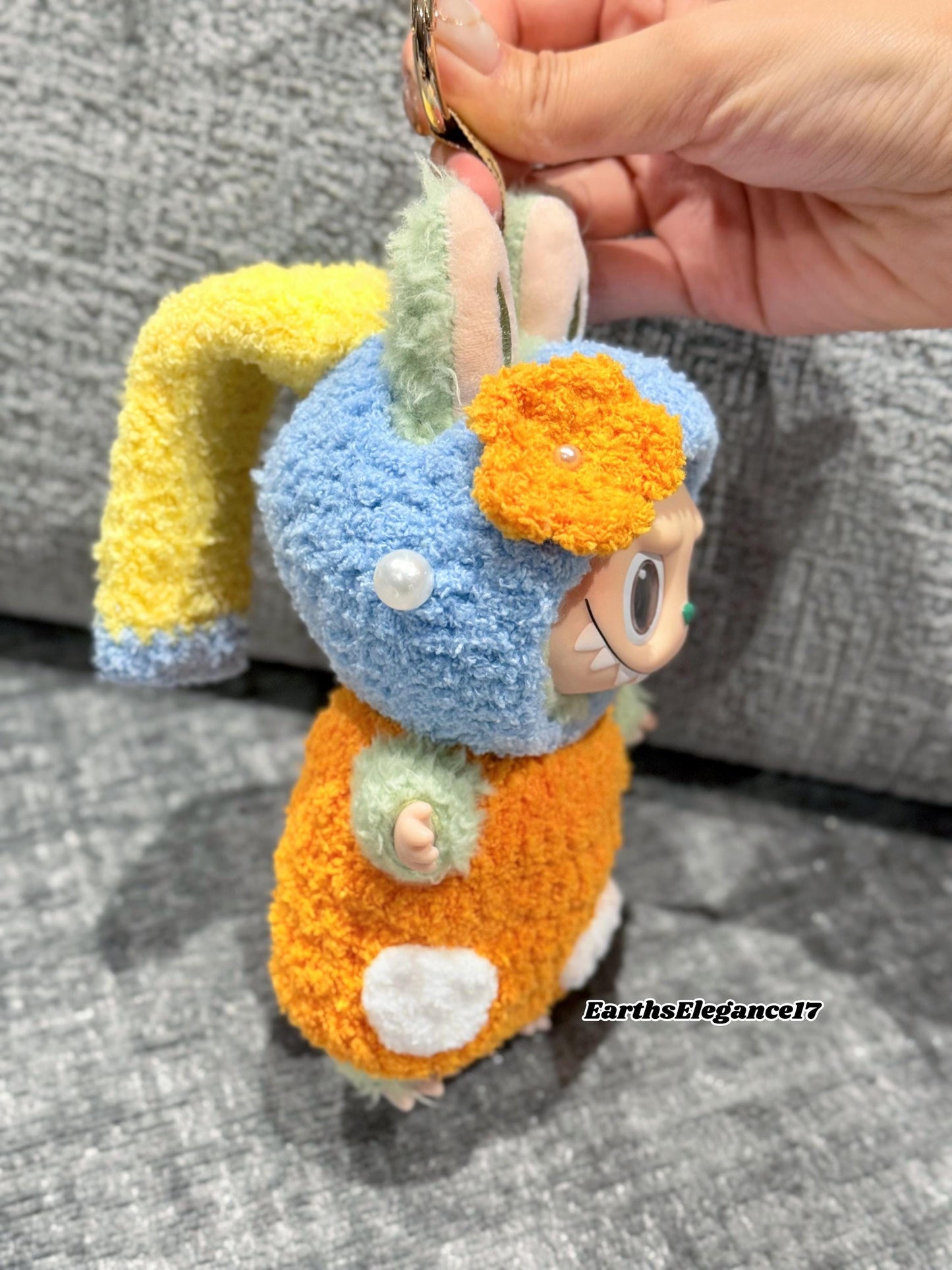Handmade Crochet 'Girl with a Pearl Earring' Outfit for Macaron Labubu | Crochet Macaron Labubu Clothes| Kawaii Gift For Labubu Lovers