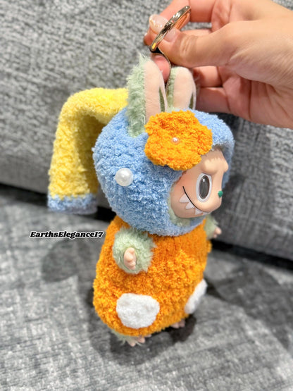 Handmade Crochet 'Girl with a Pearl Earring' Outfit for Macaron Labubu | Crochet Macaron Labubu Clothes| Kawaii Gift For Labubu Lovers
