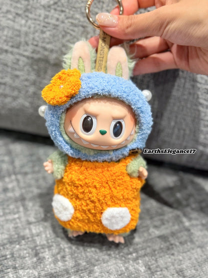 Handmade Crochet 'Girl with a Pearl Earring' Outfit for Macaron Labubu | Crochet Macaron Labubu Clothes| Kawaii Gift For Labubu Lovers