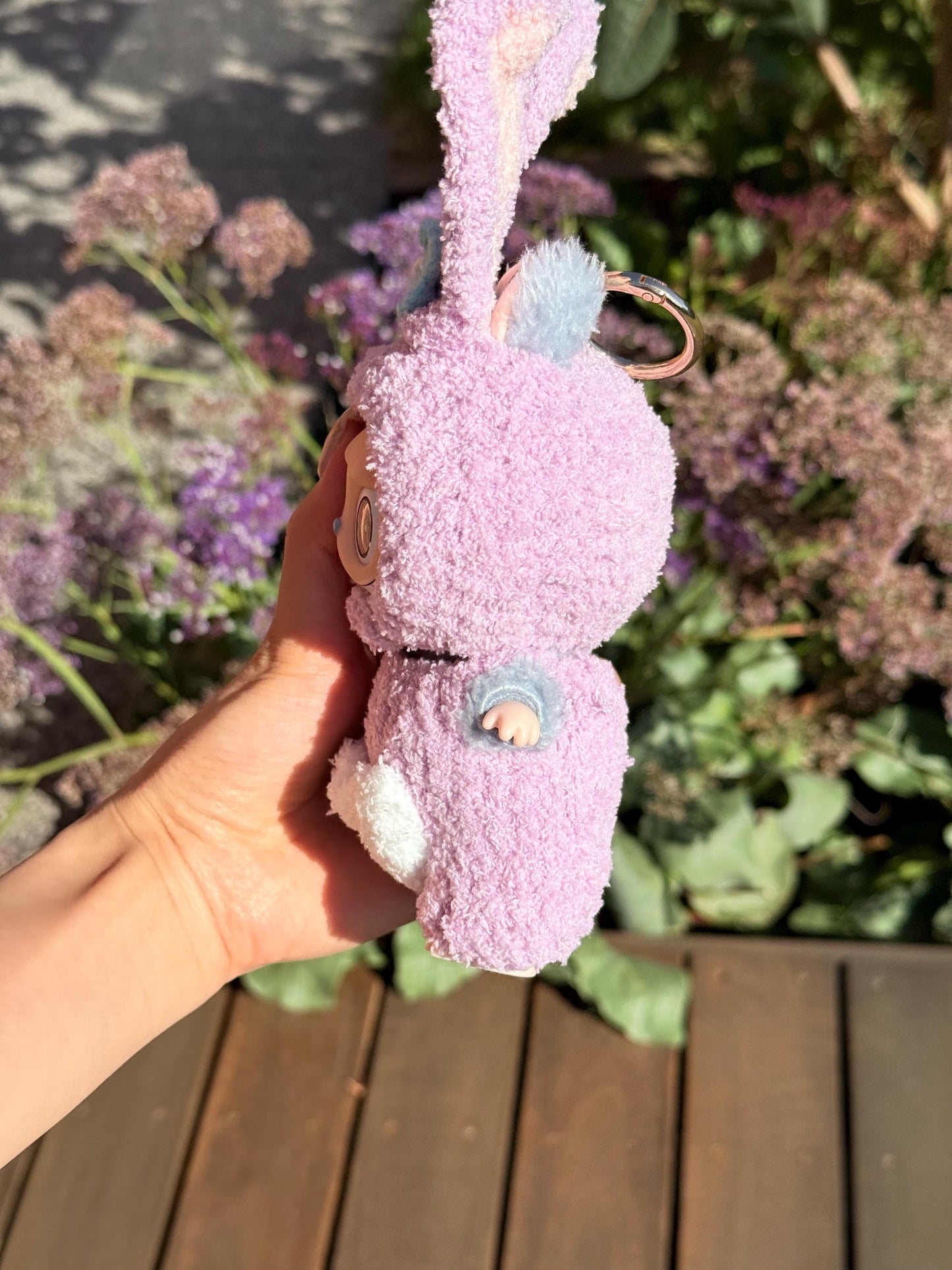 Handmade Bunny Ears Plush Toy, Crochet Labubu Doll, Gift for Kids & Dolls, Soft Bunny Costume, Customizable, Unique Handmade Gift