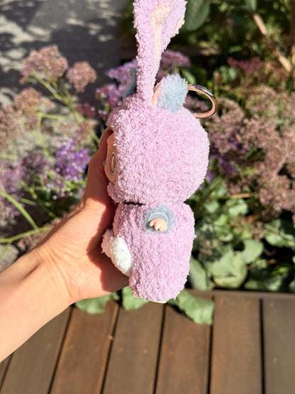 Handmade Bunny Ears Plush Toy, Crochet Labubu Doll, Gift for Kids & Dolls, Soft Bunny Costume, Customizable, Unique Handmade Gift
