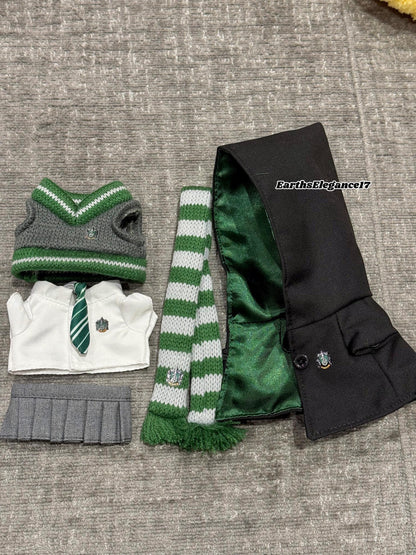 Handmade Labubu Doll Clothes | Inspired Wizard School Uniform Set Macaron Labubu Outfits| 17cm doll outfits Gift For Labubu Lovers