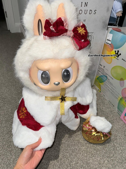 Handmade Zimomo Doll Christmas Outfit | Festive Red Cloak with Fur Trim & Bow | 58cm Doll Clothes|Zimomo Outifits| Zimomo Clothes| Doll Gift