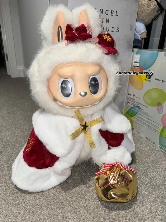 Handmade Zimomo Doll Christmas Outfit | Festive Red Cloak with Fur Trim & Bow | 58cm Doll Clothes|Zimomo Outifits| Zimomo Clothes| Doll Gift