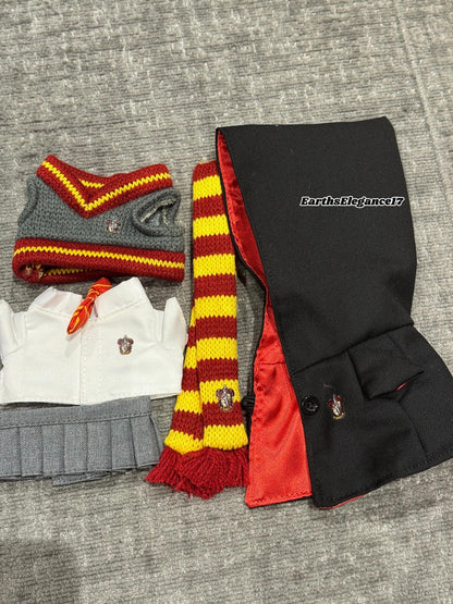 Handmade Labubu Doll Clothes | Inspired Wizard School Uniform Set Macaron Labubu Outfits| 17cm doll outfits Gift For Labubu Lovers