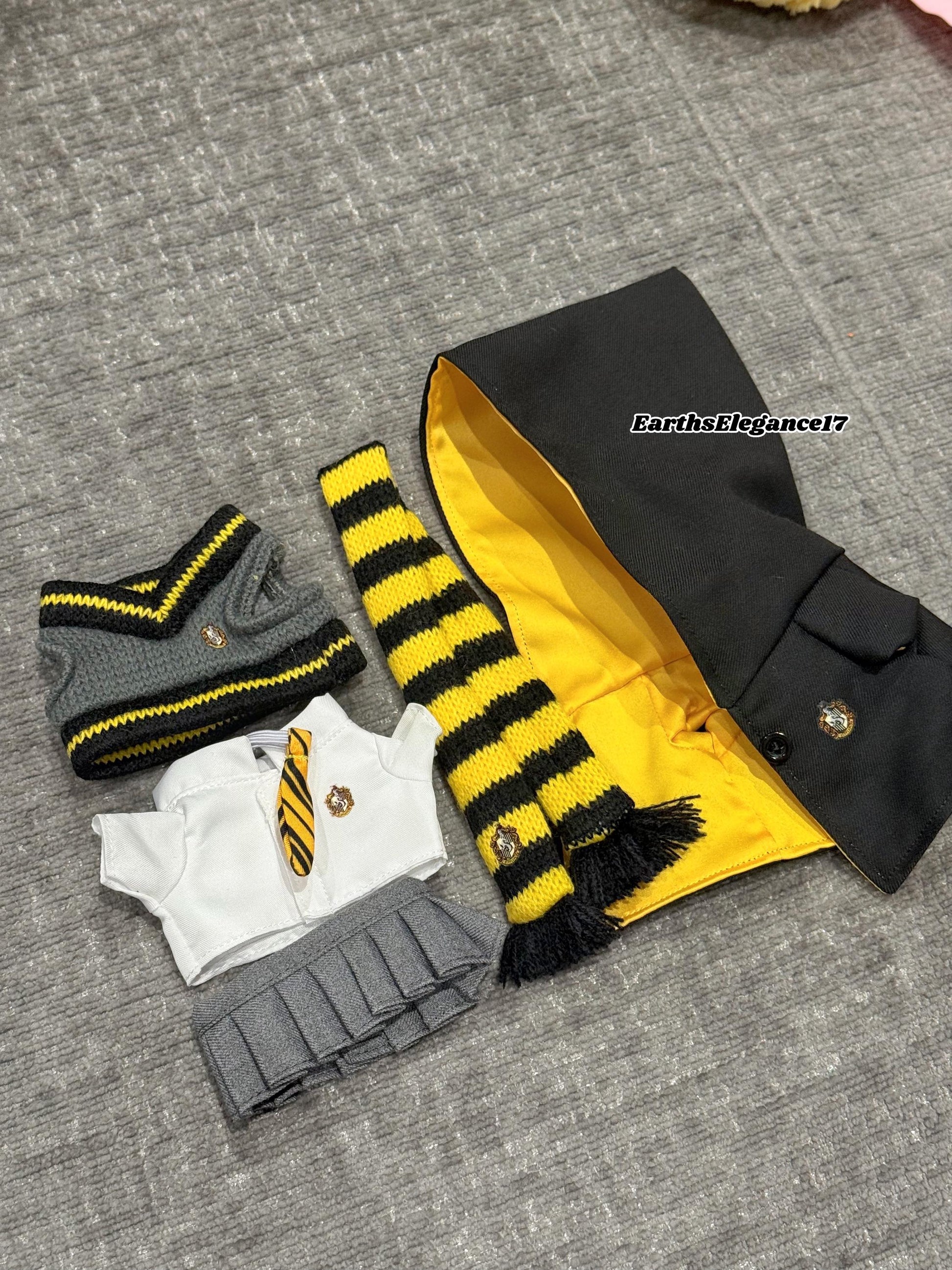 Handmade Labubu Doll Clothes | Inspired Wizard School Uniform Set Macaron Labubu Outfits| 17cm doll outfits Gift For Labubu Lovers