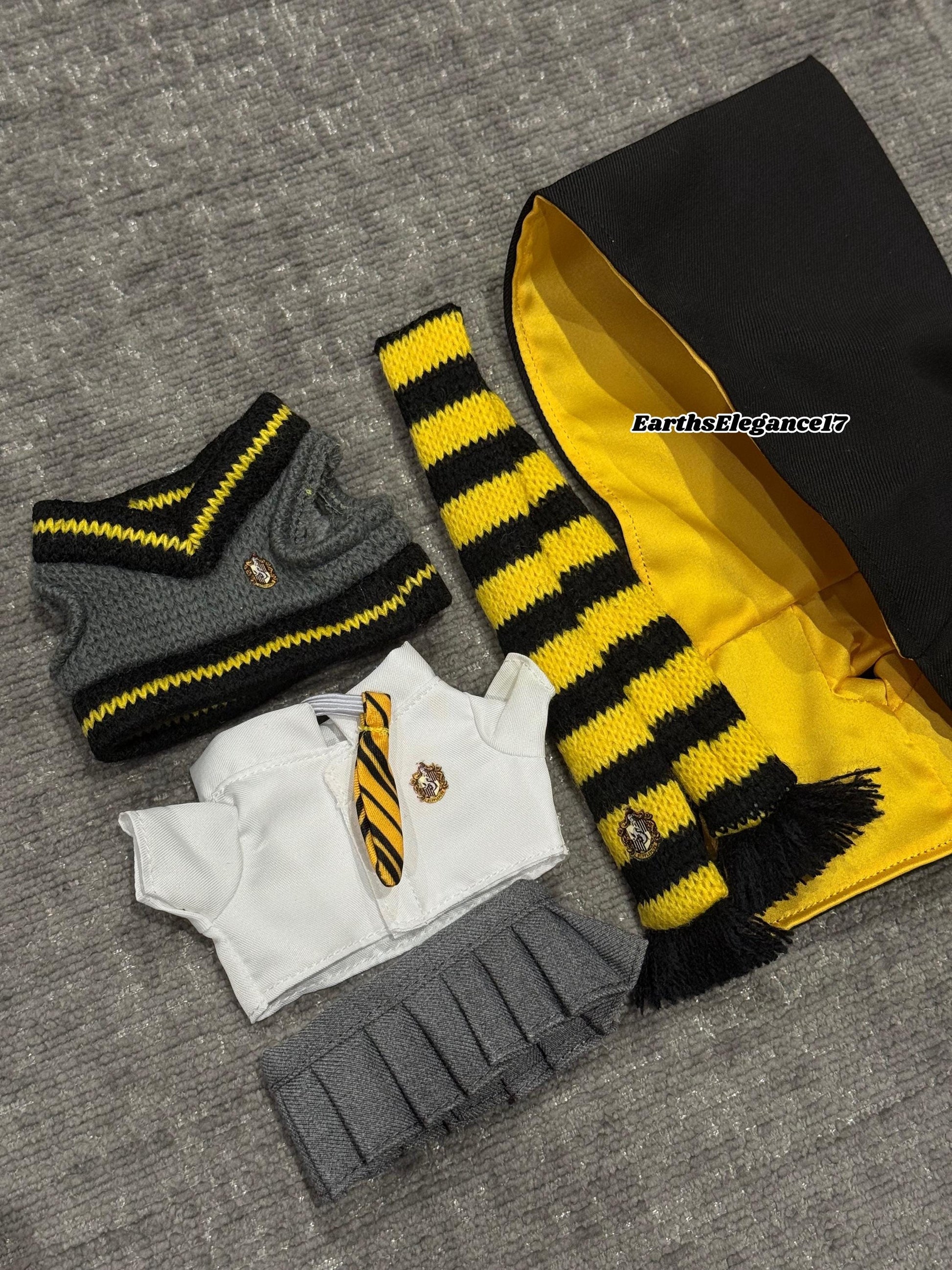 Handmade Labubu Doll Clothes | Inspired Wizard School Uniform Set Macaron Labubu Outfits| 17cm doll outfits Gift For Labubu Lovers