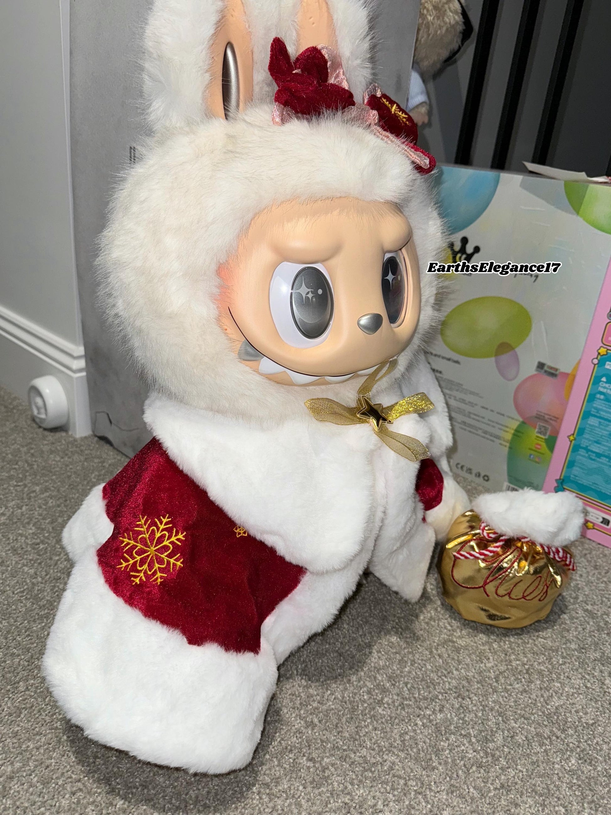 Handmade Zimomo Doll Christmas Outfit | Festive Red Cloak with Fur Trim & Bow | 58cm Doll Clothes|Zimomo Outifits| Zimomo Clothes| Doll Gift