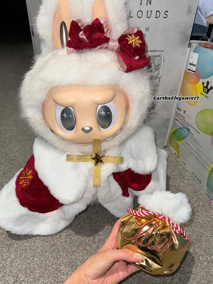 Handmade Zimomo Doll Christmas Outfit | Festive Red Cloak with Fur Trim & Bow | 58cm Doll Clothes|Zimomo Outifits| Zimomo Clothes| Doll Gift