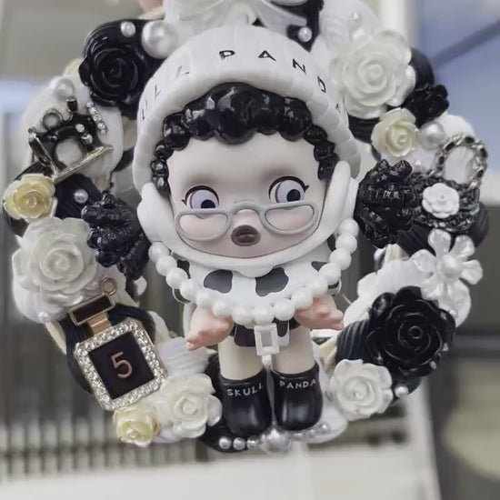 Skullpanda Hypepanda Series-[Milk Baby] Chanel Inspired Cute Hanging Decoration Gift for fashion designers|Car Rearview Mirror Hanging Charm