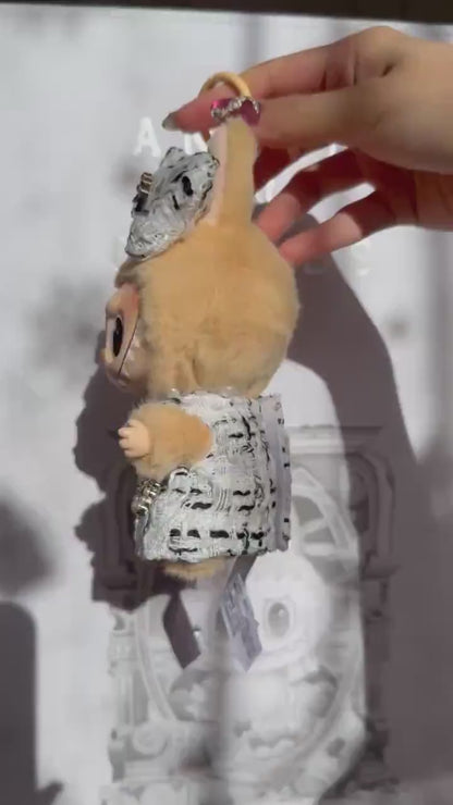 Handmade Labubu Tweed Dress | Classic & Cape Styles | Elegant Miniature Labubu Fashion Labubu Clothes| Labubu Doll Outfit Gift