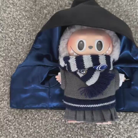 Handmade Labubu Doll Clothes | Inspired Wizard School Uniform Set Macaron Labubu Outfits| 17cm doll outfits Gift For Labubu Lovers