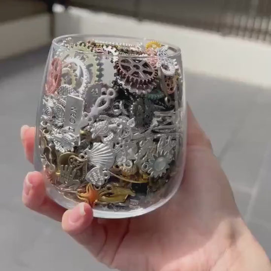 BULK 1 Cup of Mixed DIY Jewelry Making Silver Bronze Tibetan Metal Pendants| Grag Bag of Random Metal Charms Wholesale DIY Supplies Random